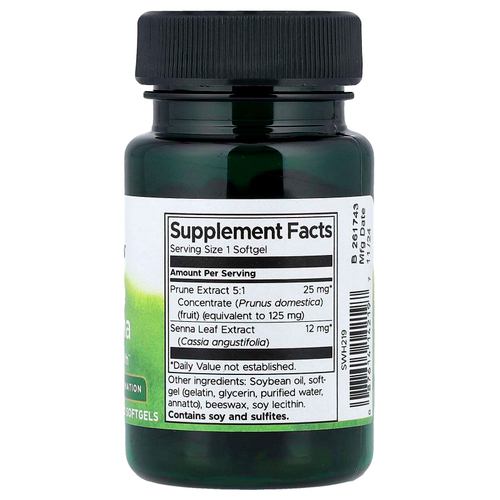 Swanson, Чернослив и сенна, 60 мягких таблеток