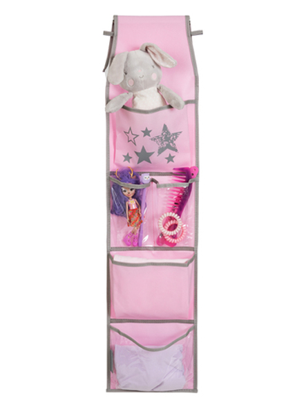 Кармашки в садик 85х20 Звезды (розовый)