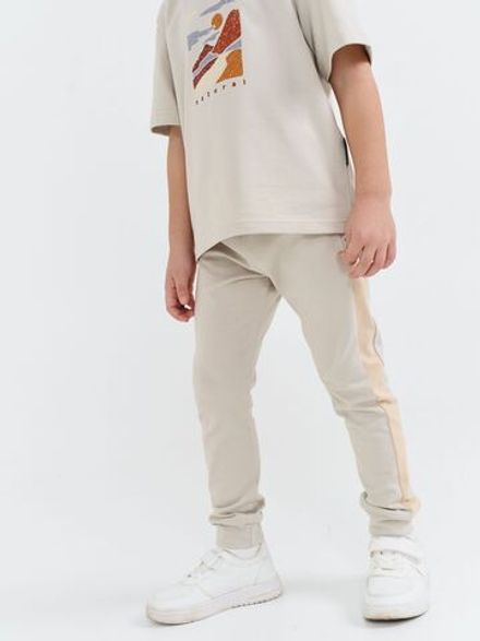 Брюки с манжетой и лампасами "Туман"