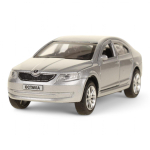 Модель ин. мет. "Skoda Octavia" 12см. двери, багаж, серебристый коробка OCTAVIA-12-SR (Технопарк)