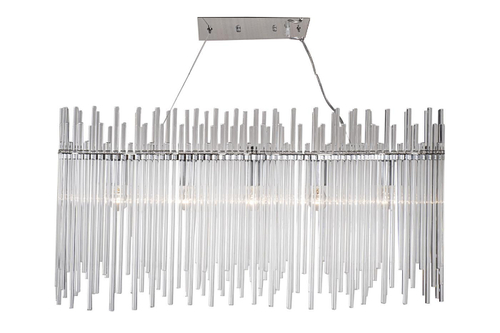 Люстра Garda Decor из прозрачного стекла (хром) K2KR1137P-5