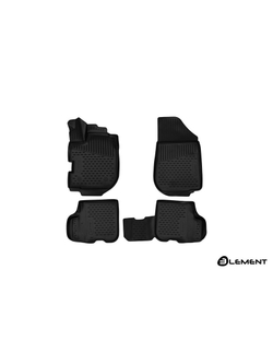 Коврики в салон для RENAULT Sandero Stepway (II) 2013-2018 (с ручкой для дистанционного открытия лючка бензобака), хэтчбек, 4 шт. (полиуретан) ELEMENT3D4151210K