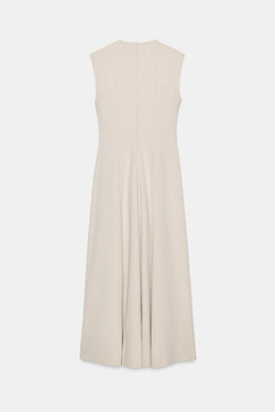 ZARA ДЛИННОЕ ПЛАТЬЕ БЕЗ РУКАВОВ, ПЕСОЧНЫЙ/КОРИЧНЕВЫЙ