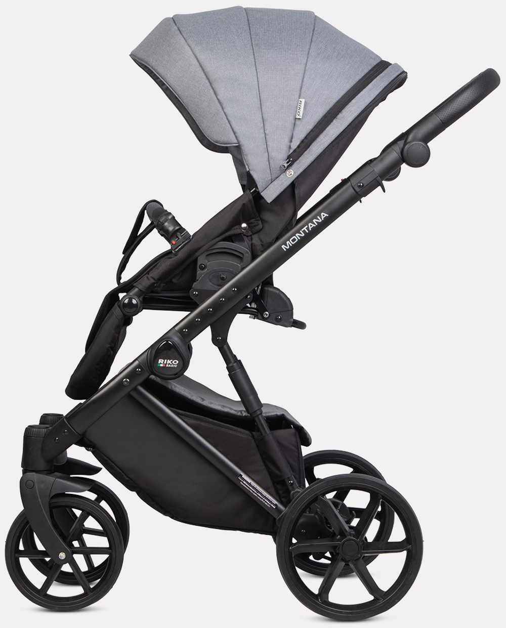 Детская коляска Riko Basic Montana 2 в 1 52 Grey (серый)
