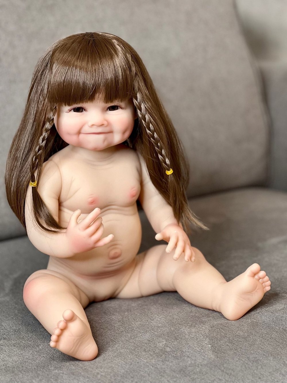 Кукла Реборн виниловая 55см в пакете (FA-129)