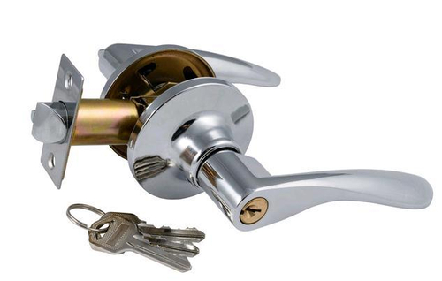 Защелка-Комплект  S-Locked 3901-01 ET CP с фалевыми ручками фикс./кл ХРОМ  /118450 см. 159141