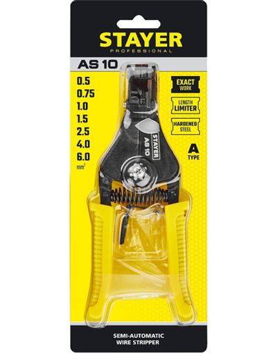 STAYER AS-10, 1 - 6 мм2, полуавтоматический стриппер, Professional (22631)