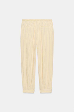 ZARA БРЮКИ-БАЛЛОНЫ В ПОЛОСКУ — ZW COLLECTION, С ПРИНТОМ