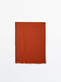 Massimo Dutti 100% кашемировый шарф, оранжевый