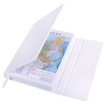 Ежедневник недатированный А5 138х213 мм BRAUBERG "Towny", под кожу, 160 л., магнитный клапан, белый, 114459