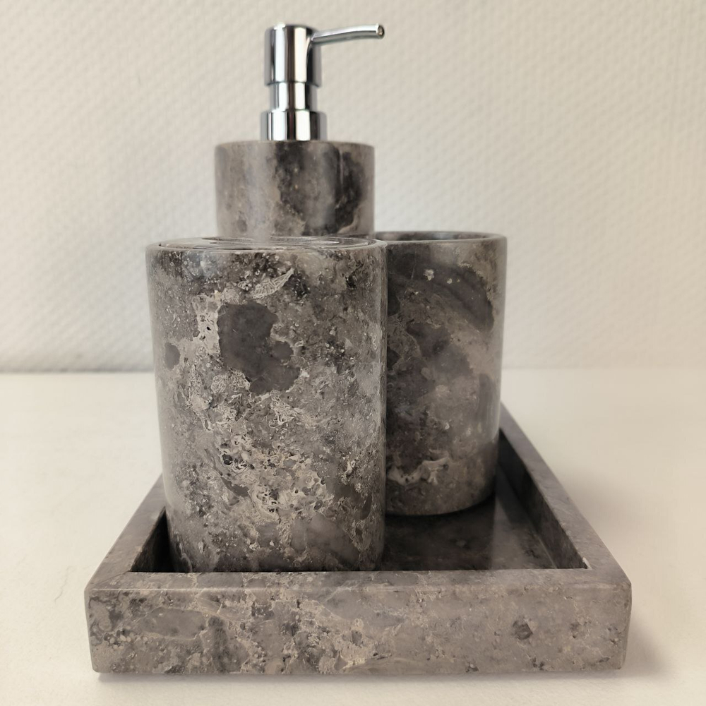 Набор из мрамора 5 предм SEA Set Grey NM-63759 прямоуг 85