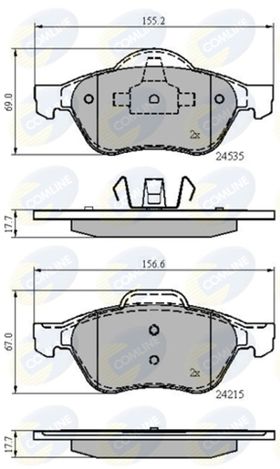COMLINE - CBP02017-CML - Brake Pad Set, disc brake