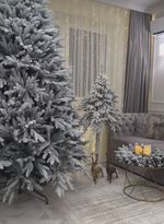 Заснеженная ель на ножке «Тароко» (Литая хвоя) 180 см / 1,8 м