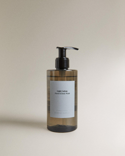 Zara Home Жидкое мыло Light Cotton 250 мл для рук и тела, парфюмированное, аромат парфюмированный