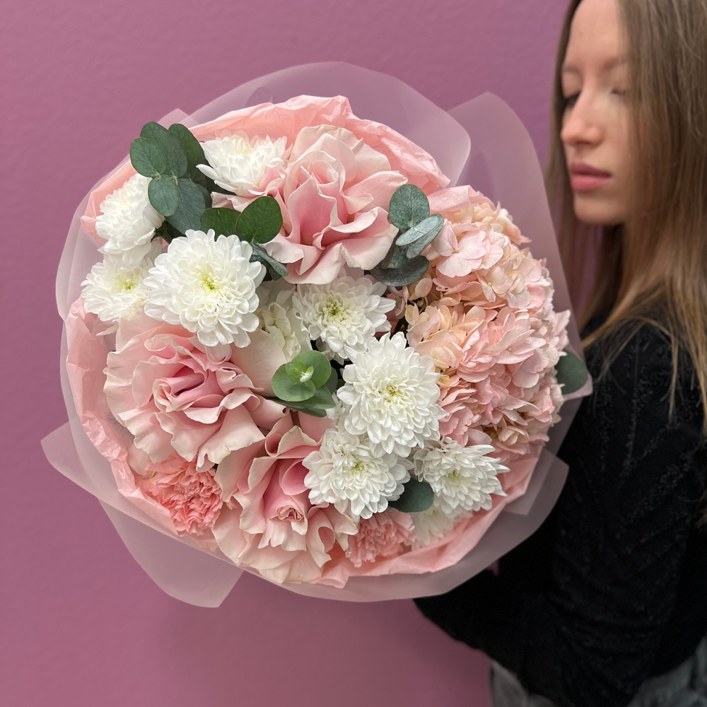 Букет с французcкими розами #12