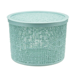 Коробка БЯЗЬ 4,5л с крышкой круглая D=22см М 2329