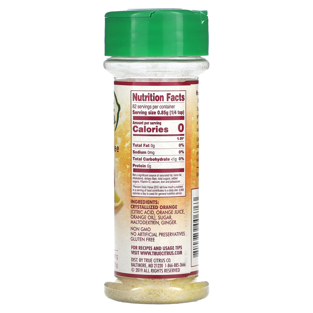 True Citrus, True Orange, кристаллизованный апельсин и имбирь, 70 г (2,47 унции)