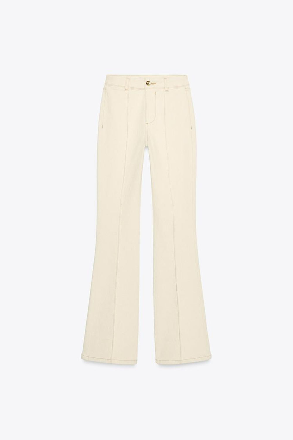 ZARA ДЖИНСЫ Z1975 FLARE С ВЫСОКОЙ ПОСАДКОЙ, ПЕСОЧНЫЙ