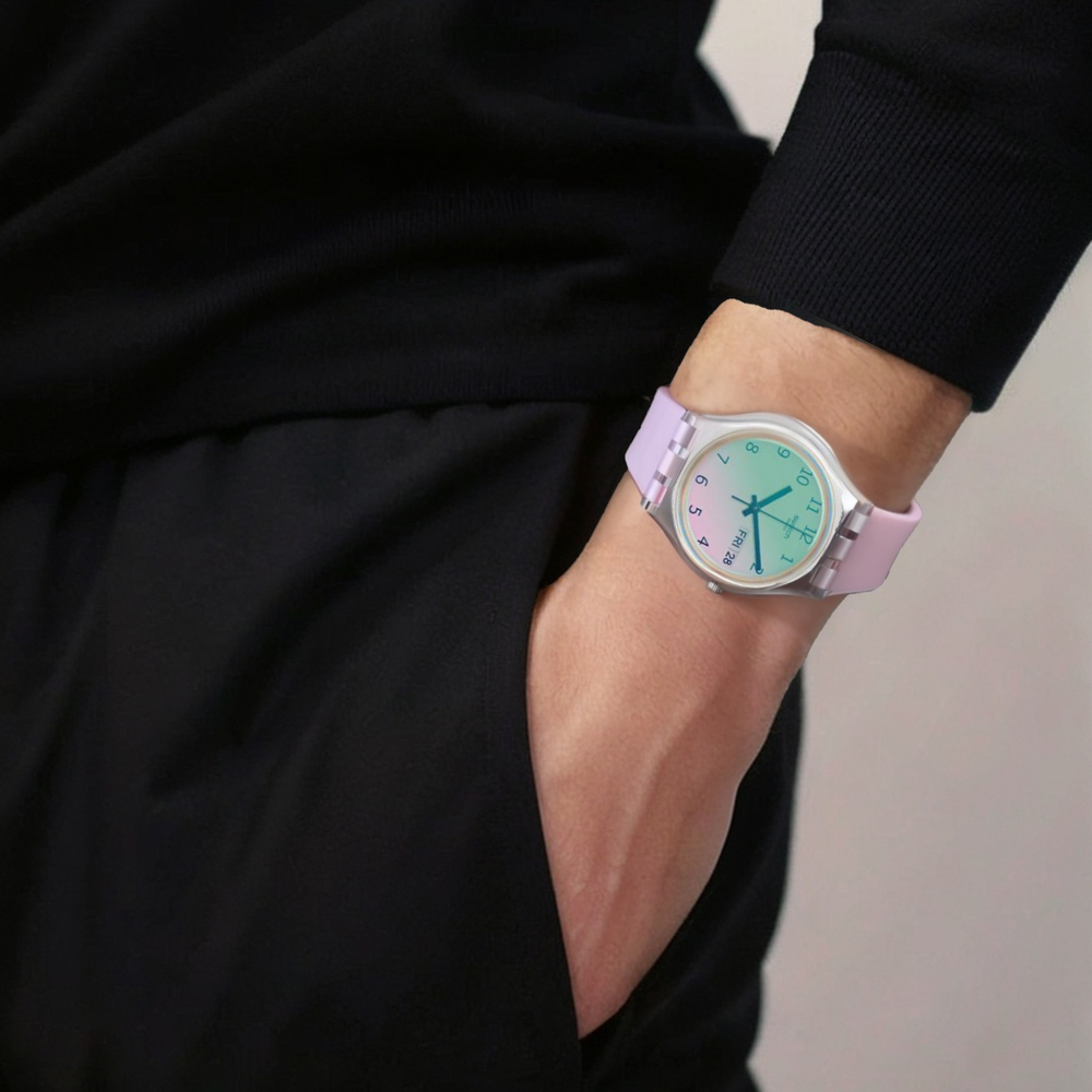 SWATCH Unisex Pink Watch GE714