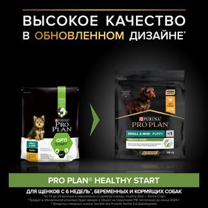 Сухой корм Pro Plan для щенков мелких и карликовых пород, с высоким содержанием курицы