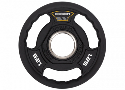 Диск олимпийский полиуретановый 3-х хватовый 1,25кг Hasttings Digger HD51C3A-1,25