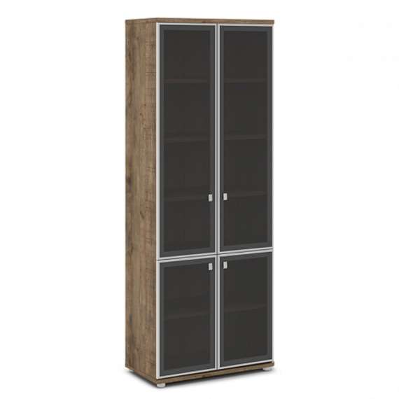 Шкаф со стеклом в алюминиевом профиле высокий 820х440х2195 V-612