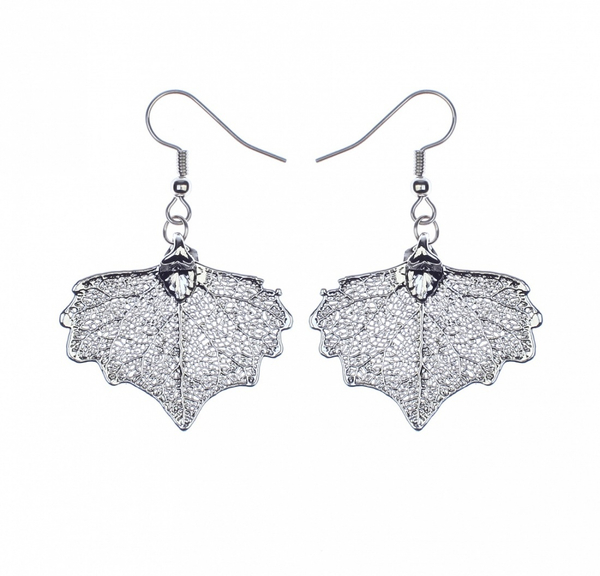 Серьги листья Ester Bijoux Тополь LF34C-S BW