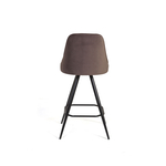 Стул барный Oliver поворотный 360 градусов, бархат коричневый 12/ чёрный конус