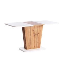 Стол обеденный GENT ЛДСП, 110-145x68,6x75,5 см, Дуб вотан/Белый