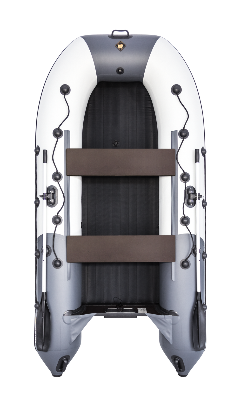 Лодка ПВХ Ривьера Компакт 3600 НДНД светло-серый/графит