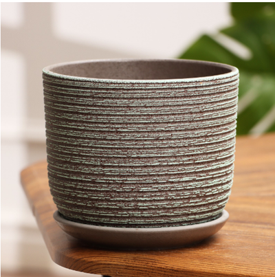 Горшок цветочный "Лоза" зелено-серый бук №2, 1,6 л