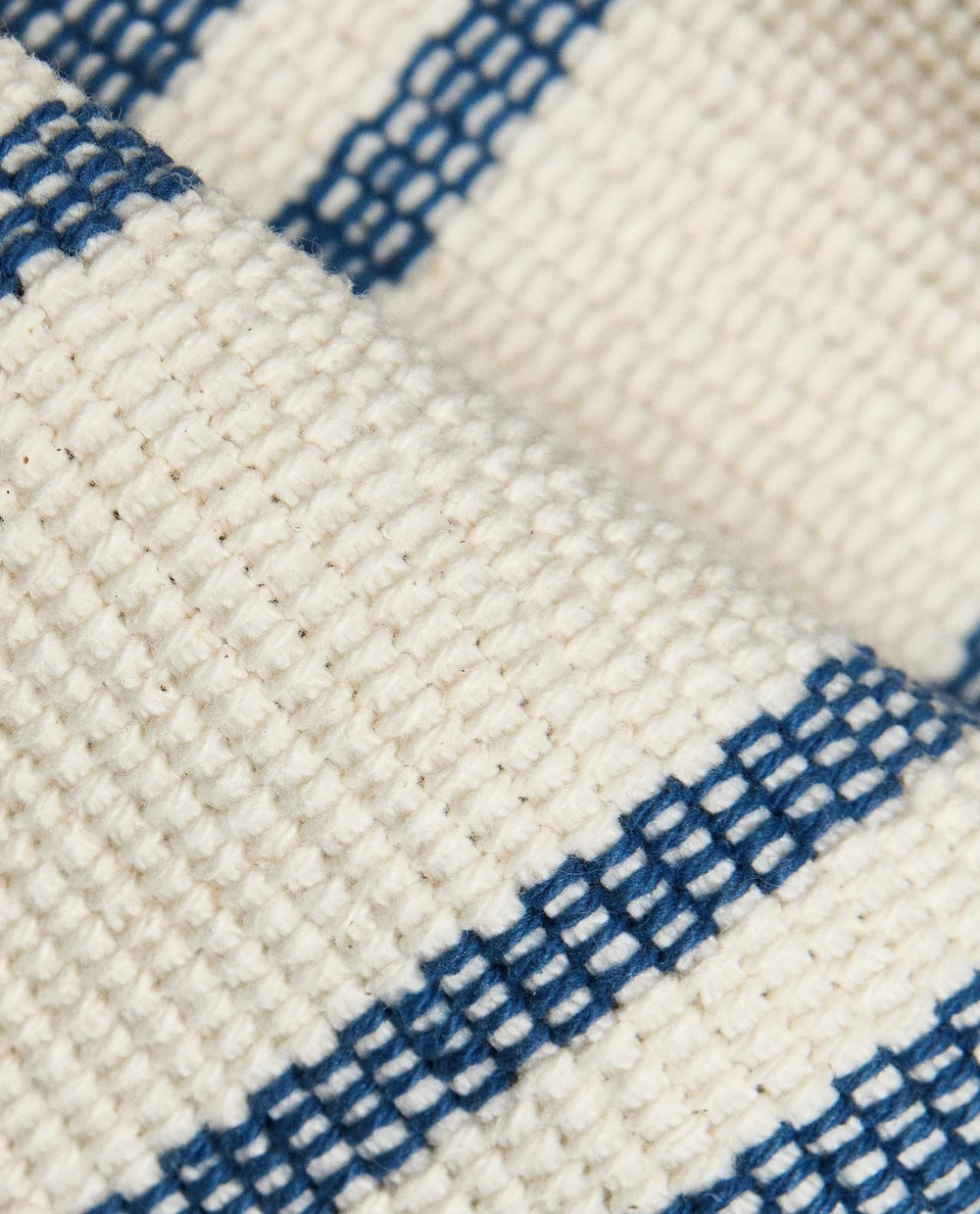 Zara Home - Ковер для ванной комнаты в неправильную полоску, синий, 50x80 см