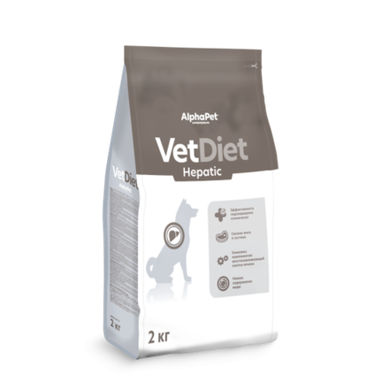 ALPHA PET Vet diet Hepatic Сухой корм для собак при заболеваниях печени 2 кг