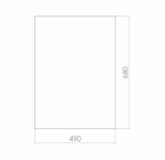 Зеркало MIXLINE "Модерн" 495*685 (ШВ) б/полки с фацетом