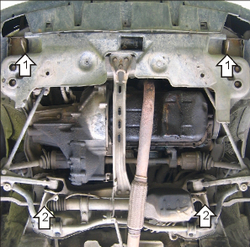 Усиленная защита Motodor картера двигателя, кпп. 2 мм, сталь. для Honda Accord V 1993-1997 арт.00803