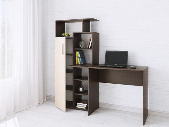 Стол письменный  КВАРТЕТ-7 венге / дуб молочный