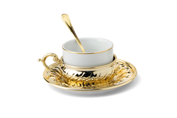 Чайный набор Stradivari с отделкой под золото в подарочной коробке Гамма