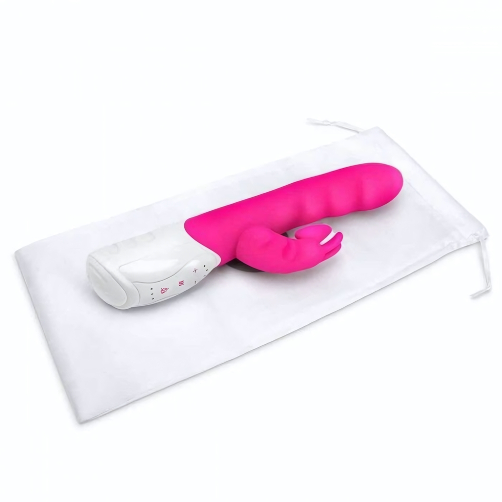 Розовый вибромассажер с клиторальной стимуляцией Clitoral Suction Rabbit - 24,5 см. (Цвет: розовый)