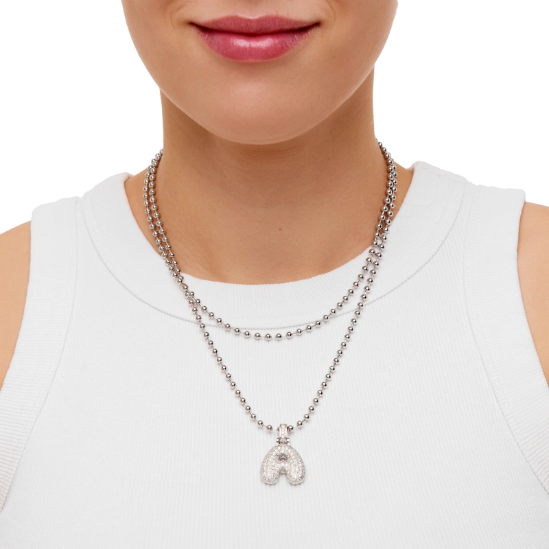 Колье Твоя Буква на Цепочке – Серебро