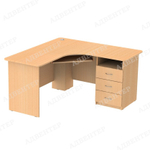Стол компьютерный угловой 1 (бук) тумбочка справа