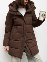 Куртка зимняя удлиненная с капюшоном