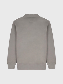 Свитшот на молнии C.P. Company Logo Diagonal Raised Fleece Half Zip Fallen Rock - Grey