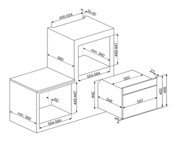 Электрический духовой шкаф Smeg SF4603VCNR
