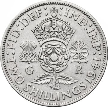 2 шиллинга (флорин) 1941 Великобритания