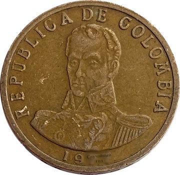 2 песо 1977-1987 Колумбия