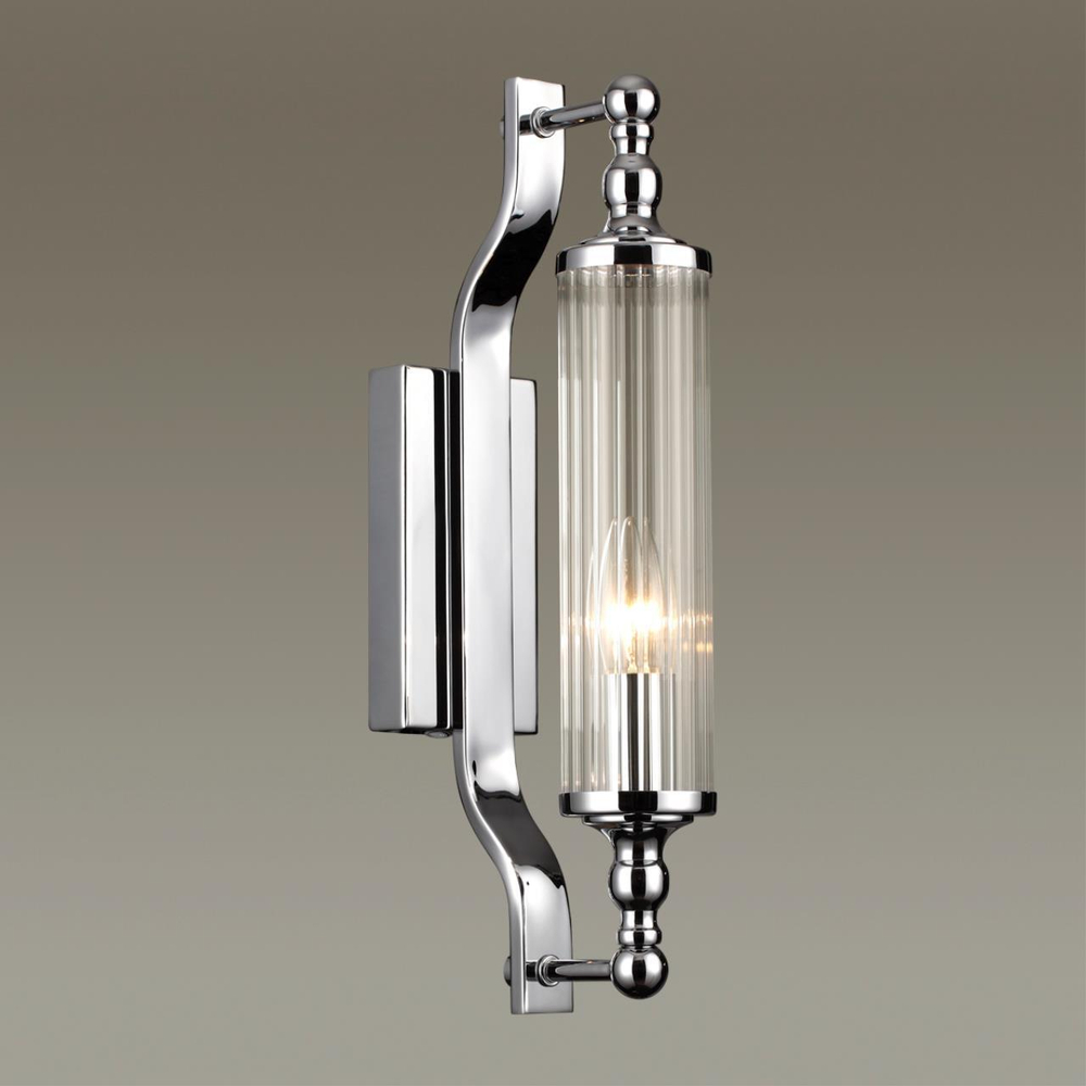 4942/1W DROPS ODL22 701 хром/прозрачный/стекло Настенный светильник с выкл. E14 1*40W IP44 TOLERO