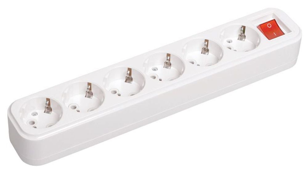 Колодка удлинителя 6-м 16А Classic К06В 2P+PE 250В с выкл. IEK KYP11-16-06-00-ZK