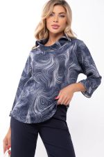 Блуза "Казимира" (синяя/абстракция) Б7471 LT Collection (Акция)