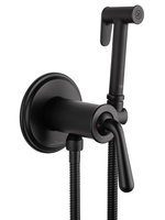 Смеситель с гигиеническим душем встраиваемый WONZON & WOGHAND STEAM, Черный матовый (WW- 88829008-MB)