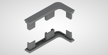 Комплект открытых заглушек для L профиля (2 шт.) №13